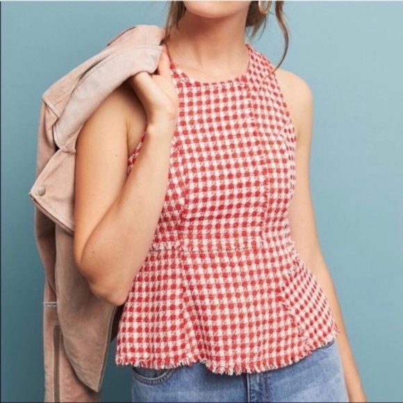 Maeve Tops - Anthropologie Maeve Gingham Sleeveless Top